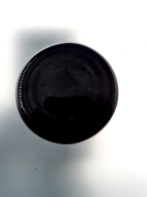 Sort glas vase